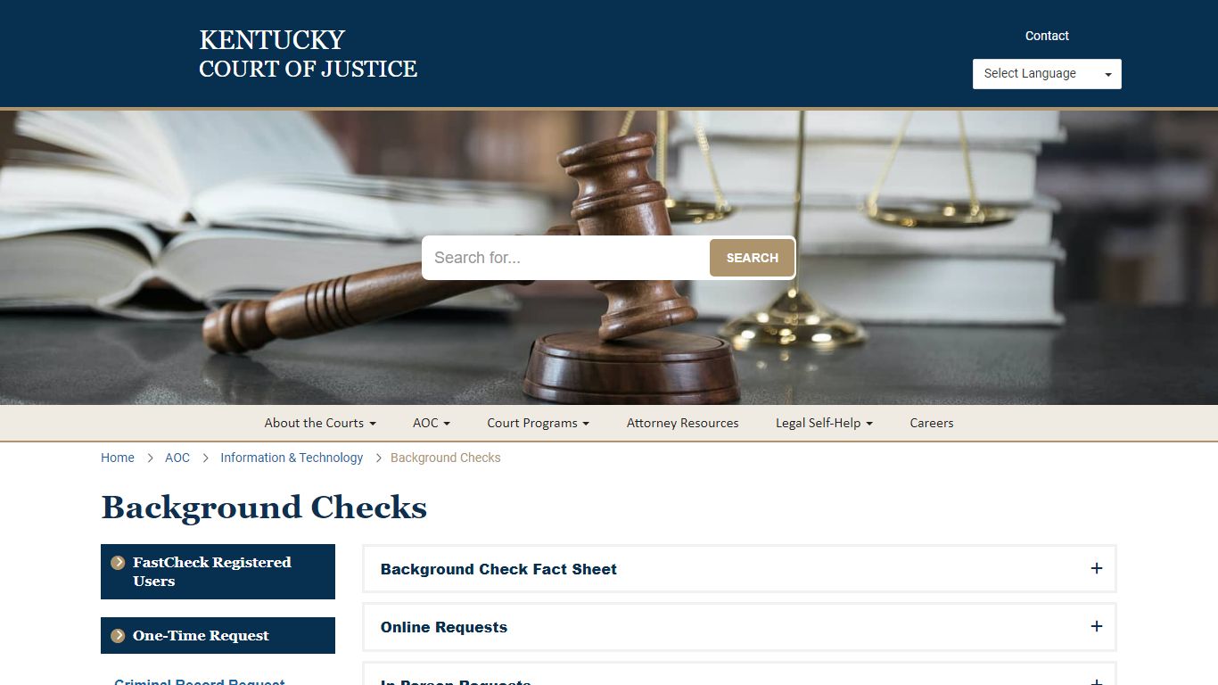 Background Checks - Kentucky Court of Justice